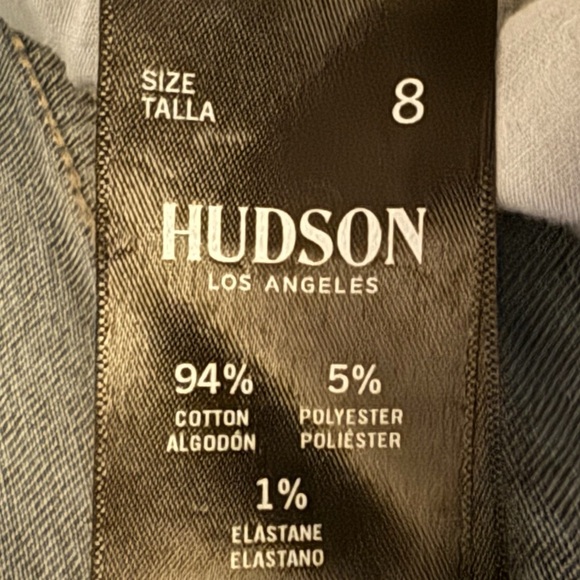 HUDSON Jeans Women’s Sz 8 Light Wash Straight Leg Flap Pockets Denim Mid Rise - Picture 6 of 10